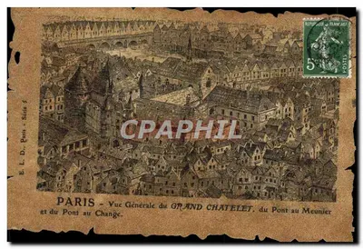 Paris - Vista Geral do Grand Châtelet, do Pont au Change — E. L. D. Paris - Série 5