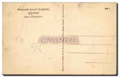 Prieuré Saint-Gabriel — Calvados — Künstlereditionen MONA, Paris — Rückseite