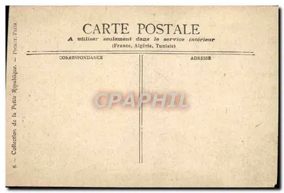 Bilhete postal antigo Paris O Monumento de Victor Hugo — Verso