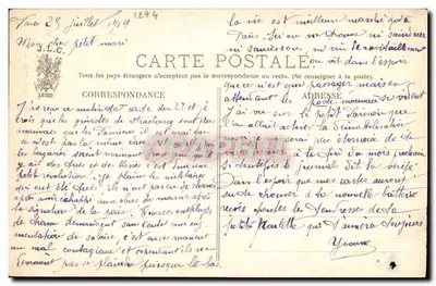 Stara pocztówka Paris Monument De Camille Desmoulins Au Palais Royal — Rewers