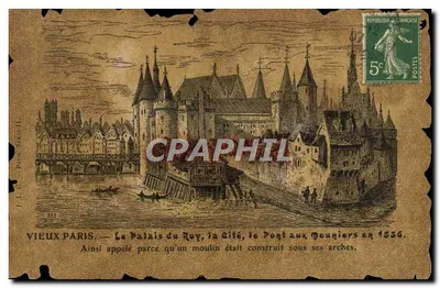 Vieux Paris — O Palácio do Rei, a Cidade, o Ponte dos Moinhos em 1556 — J. L. B. B. — n°333