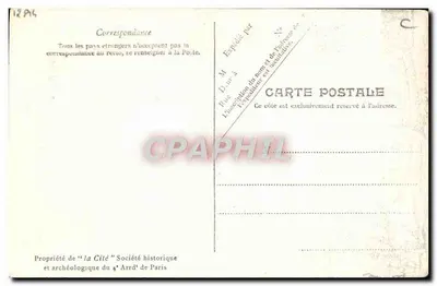 Fontanna du Change w Paryżu — widok z 1802 — Towarzystwo historyczne i archeologiczne 4. dzielnicy Paryża — Rewers