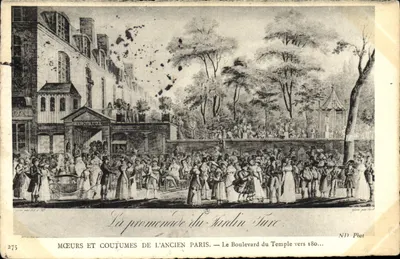 A passeata no Jardim Ture — O Boulevard du Temple em torno de 180... — NID Phot