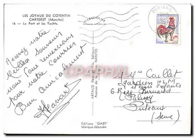 O Porto e os Yachts — Carteret (Manche) — Edições Gaby — Verso