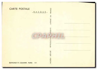 Retrato de un hombre anciano — Vasco — Ediciones P.P. Ozanne, n° 1071 — Reverso