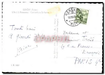 Wyspa J. Rousseau — Katedra św. Piotra — Wydawnictwo Sztuki Paris — Rewers