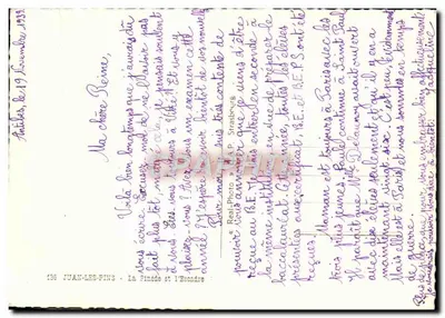 Juan-les-Pins — La Pinède y la Escadre — A.P. Strasbourg — Reverso