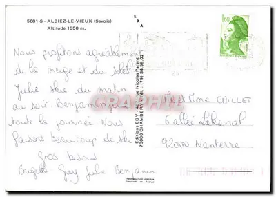 Albiez-le-Vieux — estación de esquí — Ediciones EDY, n° 5681-S — Reverso