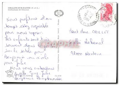 Katedra Świętego Wincentego — Chalon-sur-Saône — wydawca Cing — Rewers
