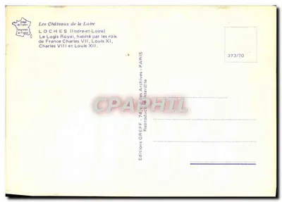 Zamek w Loches — Logis Royal — Wydawnictwo Greff — Rewers