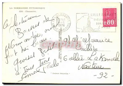 Chaumière de la Normandie pittoresque — Éditions Normandies LE GOURBET — n°320 — Verso
