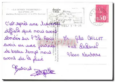 イール島 — 光の島 — Édition La Vendée Touristique — 裏面