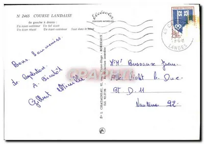 Landaise race — Élécolor N°2465 — Uitgever Élécolor — Achterkant