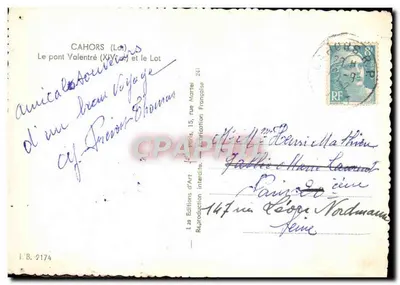 Cahors (Lot) — Le pont Valentré (XIVe s.) et le Lot — Éditions d'Art — Achterkant