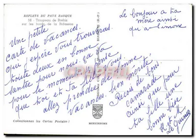 Rebaño de ovejas junto a los bordes de la Bidassoa — REFLETS DU PAYS BASQUE, n°58 — Éditions Diplômes de la Basque — Reverso