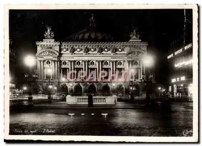 Paris la nuit - L'Opéra — Société Lardiere Maggi, éditeur imprimé sur la carte