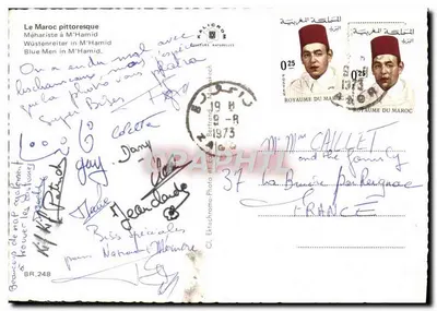 M'Hamid — Homens Azuis em M'Hamid — Editor CI. Etachrome-Photo e Edit. Naturelles, BR.248 — Verso