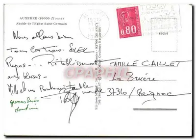 AUXERRE — Abside de l'Église Saint-Germain — Éditions MAGE — Verso