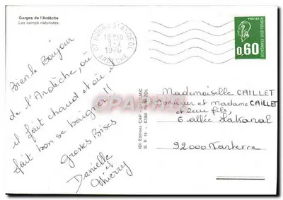 Gorges da Ardèche — Os campos naturistas — Edições CAP - ThéodJac — Verso