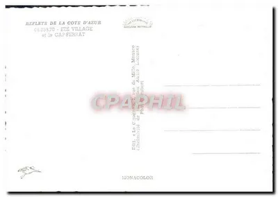 Cigogne — Widok na Cap-Ferrat i Eze — Wydawca Cigogne — Rewers