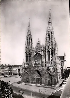Fachada da Igreja Saint-Ouen — Rouen — Editor Estel, n°1017
