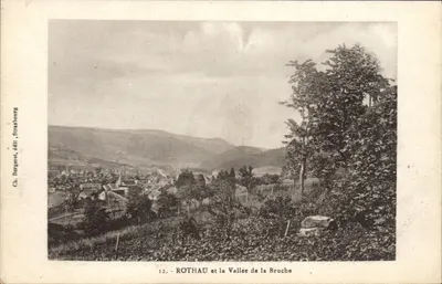 ROTHAU e a Vale da Bruche — vista panorâmica — Ch. Bergeret, editor, Strasbourg, n°12