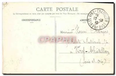 MANTES-la-JOLIE — Die Fontäne und das Rathaus — Sammlung Mantes-la-Jolie — Rückseite