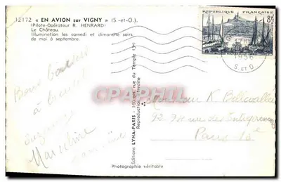 Zamek Vigny — widok z lotu — Wydawnictwo LYNAPARIS — Rewers