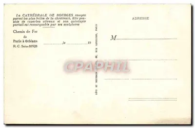 Bourges — Os Portais da Catedral — J.L. — n°14 — Verso
