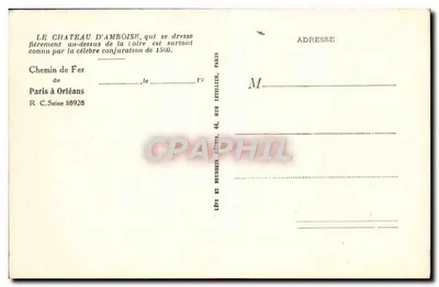 Zamek w Amboisie — Ogólny widok — ND — Rewers