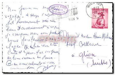 Salzburg — widok panoramiczny z zamekiem i rzeką — Echte Photographen N° 22 — Rewers