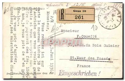 Gottfried Maurer — bâtiment historique avec horloge — éditeur Bronzilberkaria L. Strohscheidler, n°342 — Achterkant