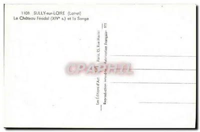 Sully-sur-Loire — Zamek feudalny (XIV w.) i Sange — Wydawnictwo Art Martel — Rewers