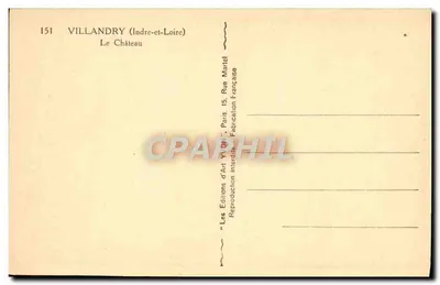 Villandry (Indre-et-Loire) — Zamek — Wydawnictwo Art Martel — Rewers