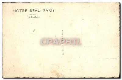 Les Invalides — Editore: Edizione d'Arte Livy - Parigi, n°10 — Verso