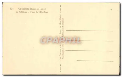 Chinon (Indre-et-Loire) — O Castelo - Torre da Hora — Les Éditions d'Art de Chinon — Verso