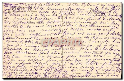 Zamek w Châteaudun — widok panoramiczny — wydawca nieznany, nr serii 18 — Rewers