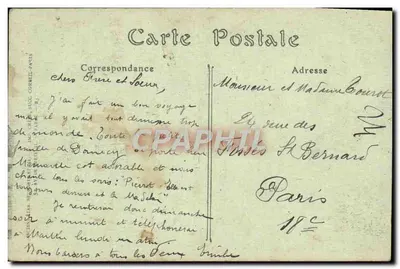 Auxerre — O Hotel das Correios — Toulout, editor — Auxerre. — Verso