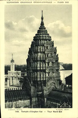 Świątynia Angkor Wat — Wieża Środkowo-Wschodnia — Międzynarodowa Eksponat Kolonialny — Paryż 1931
