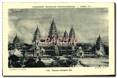 Świątynia Angkor Wat — Międzynarodowa Wystawa Kolonialna — Paryż 1924 — Blanche, Archis, n°110