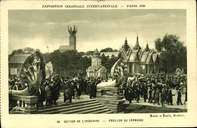 Wystawa Kolonialna Międzynarodowa — Paryż 1931 — Sekcja Indochiny — Pавilon Kambodży — Groslier et Blanche, Architekci