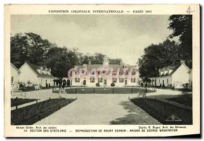 Replika Mount Vernon – Dom George’a Washingtona — Międzynarodowa Eksponat Kolonialny Paryż 1931 — Sekcja Stanów Zjednoczonych