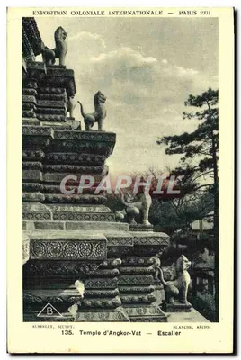 Temple d'Angkor-Vat — Escalier — Auberklet, Archs. — Exposition Coloniale Internationale Paris 1931