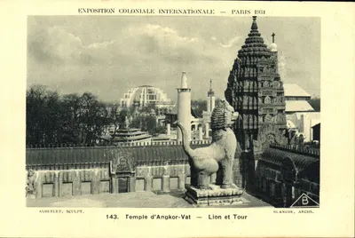 Kaplica Angkor-Vat — Lew i wieża — Międzynarodowa Ekspozycja Kolonialna — Paryż 1931