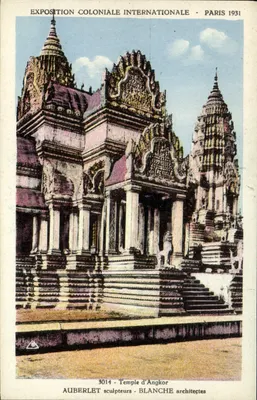 Templo de Angkor — Exposição Colonial Internacional de Paris 1931 — Auberlet escultores - Blanche arquitetos