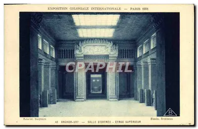 Międzynarodowa Wystawa Kolonialna — Paryż 1931 — Sala wejścia — Piętro wyższe — Anghor-Vat — Architekci Bloncho