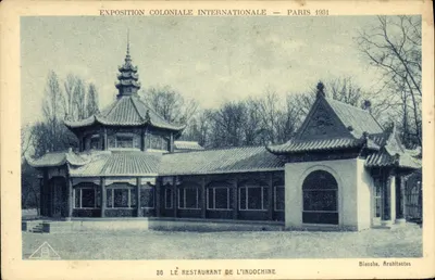 Restauracja Indochiny — Międzynarodowa Wystawa Kolonialna — Paryż 1931 — Blanche, Architekci