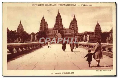 Świątynia Angkor Wat — Międzynarodowa Eksponat Kolonialny — Paryż 1931 — Blanshe, Architekci