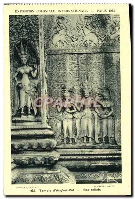 Kaplica Angkor-Vat — Bas-reliefs — Międzynarodowa Wystawa Kolonialna — Paryż 1931