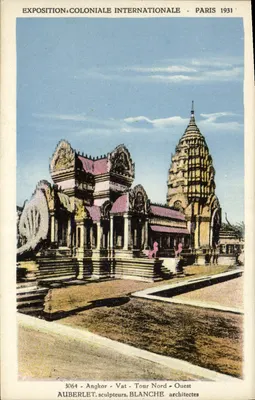 Angkor - Vat - Torre Norte - Oeste — Exposição Colonial Internacional, Paris 1931 — Auberlet escultores, Blanche arquitetas